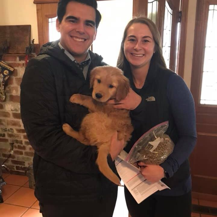 Guardian Family bringing home their puppy from our farm in Olympia WA